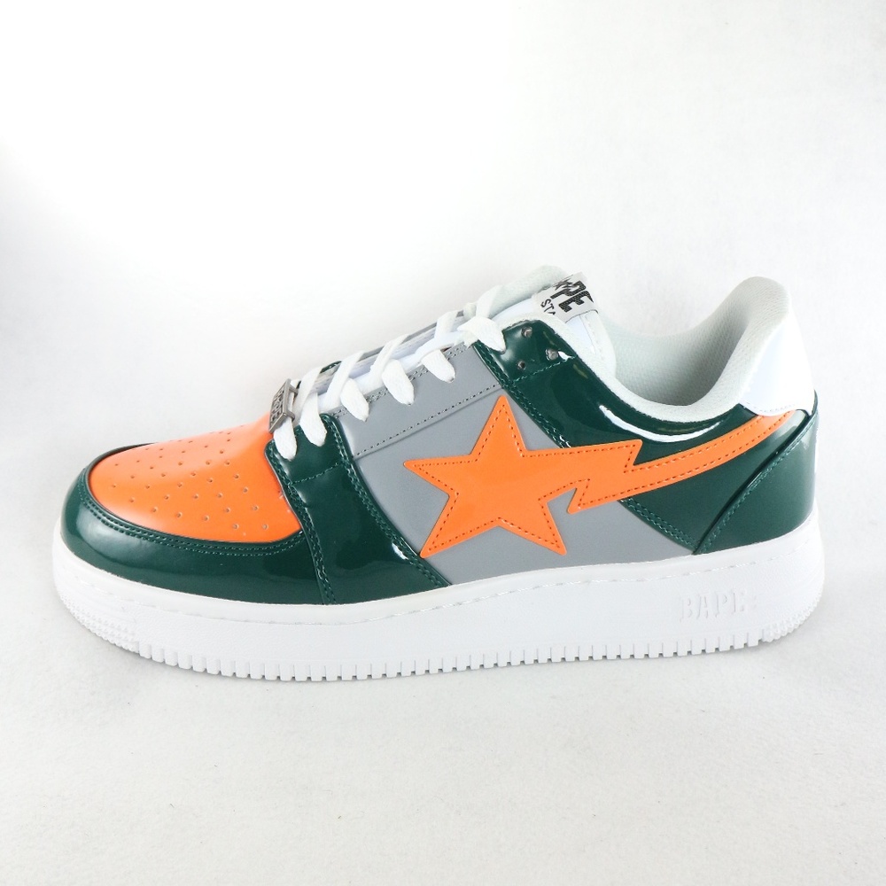 SOLD!!! BATHING APE Bapesta Green Orange Grey 2017 - Picture 1 of 8